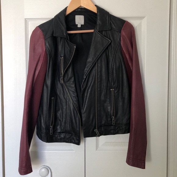 Two toned leather jacket - Picture 1 of 3